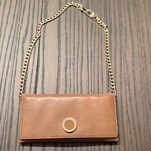 BVLGARI Tan Leather Chain Bag